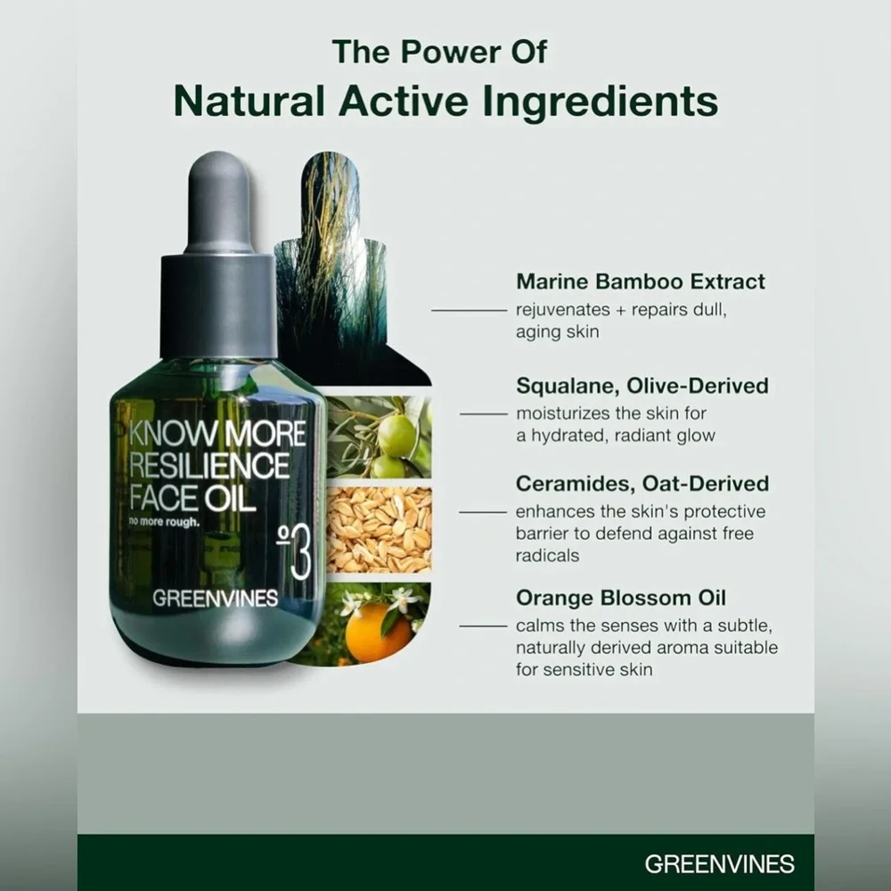 Resilience Anti Aging Face Oil with Squalane & Moringa - 1 Fl Oz for Radiance - Picture 5 of 11